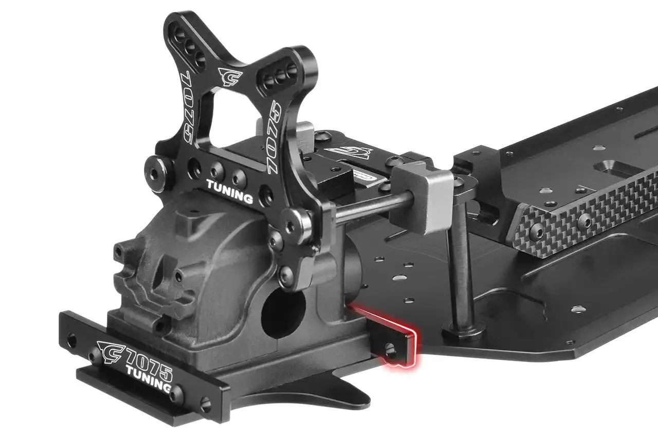 Corally C-00180-682 Querlenkerhalterung FR Alu T6 3mm hart schwarz Detail 2 Corally C-00180-682 Detail 2