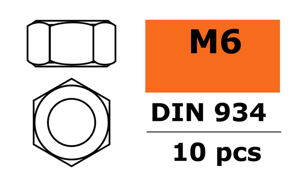 Promodels GF-0150-007 M6 Sechskantmutter (10) Promodels GF-0150-007