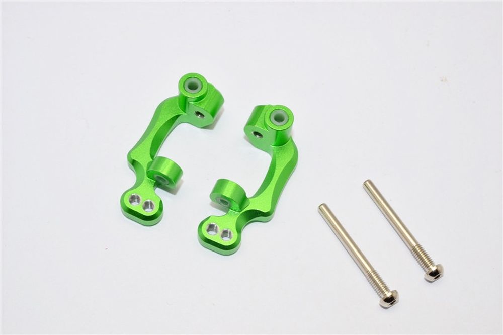 GPM CRA019G Rustler 2WD Alu.-Lenkhebelträger grün (2) GPM CRA019G