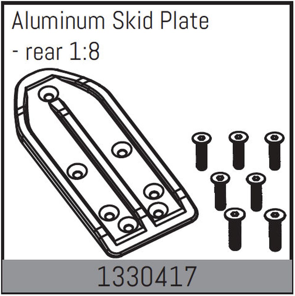 Absima 1330417 Aluminium Skid Platte - hinten Absima 1330417