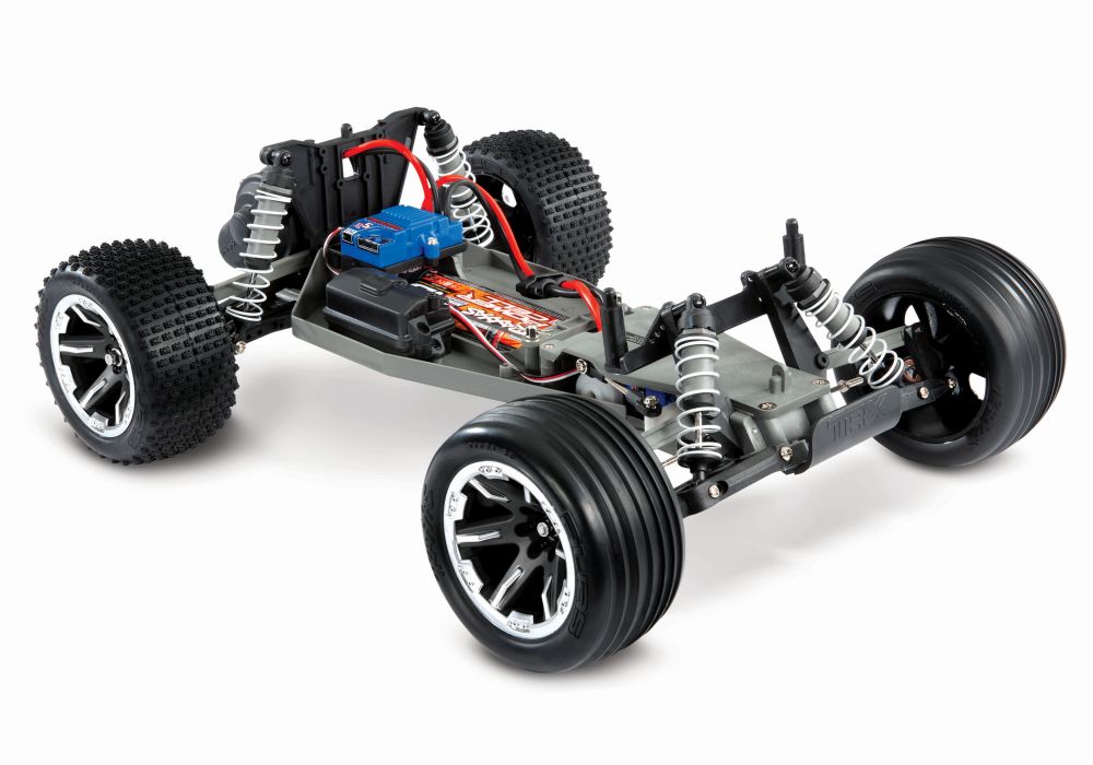 Traxxas 37054-8RED 1:10 Rustler 2WD Brushed, Akku, 4A Ladegerät rot RTR Detail 2 Traxxas 37054-8RED Detail 2