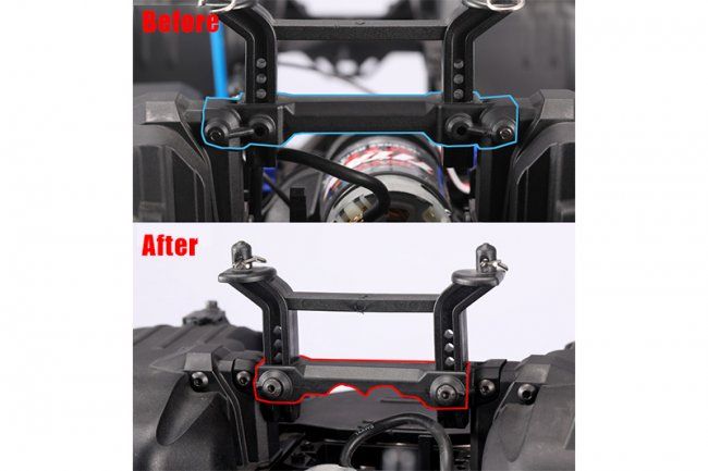 GPM TRX4ZSP56CR V8 6.2l LS3 Motorkühler rot mit Lüfter 36mm Detail 1 GPM TRX4ZSP56CR Detail 1