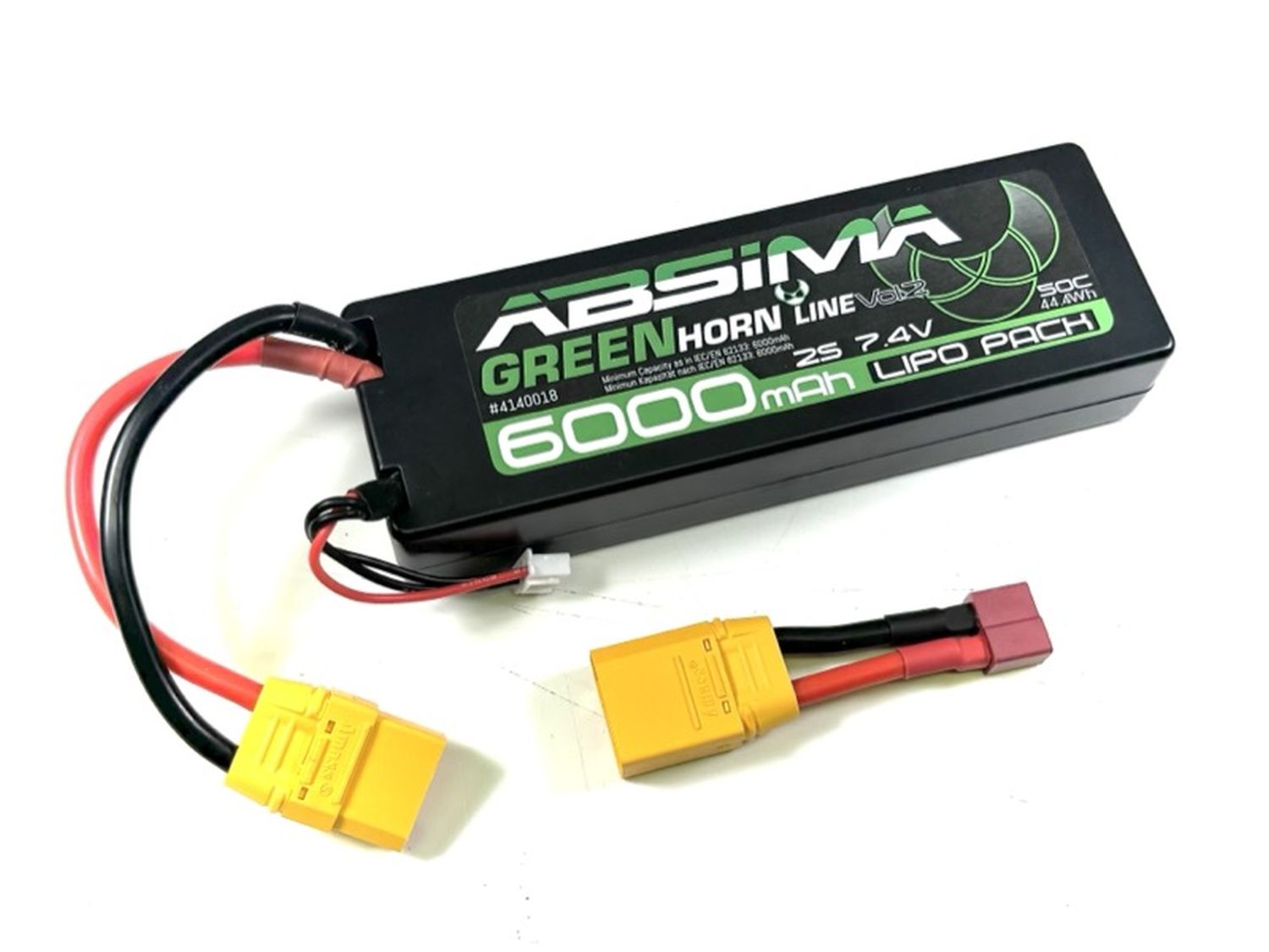 Absima 4140018 Absima Greenhorn Vol.2 LiPo 2S 7,4V 50C 6000mAh HC (XT90/T-Plug) Absima 4140018
