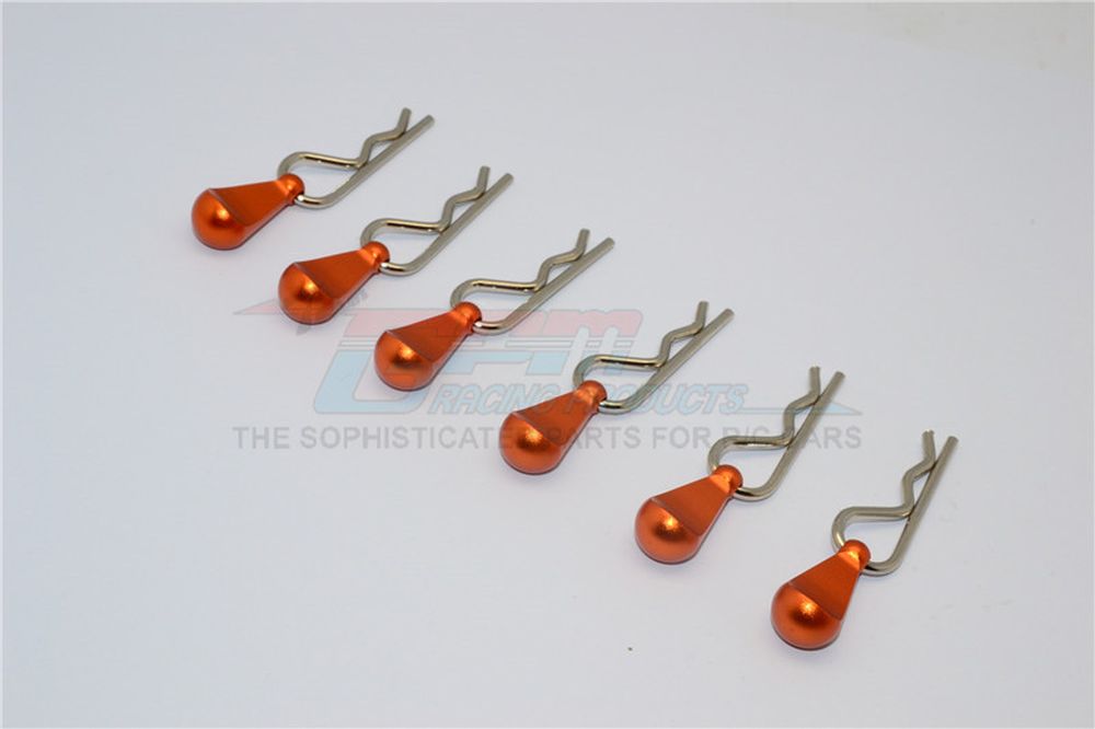 GPM BCM003LOR Karosserie-Clips+Halter groß orange (6) GPM BCM003LOR