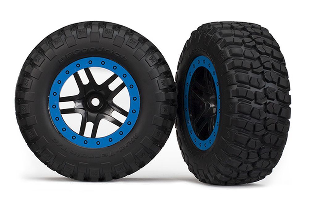 Traxxas 5883A 2,2/3,0'' SC Komplettrad schwarz/blau BF Goodrich KM2 (2) Traxxas 5883A