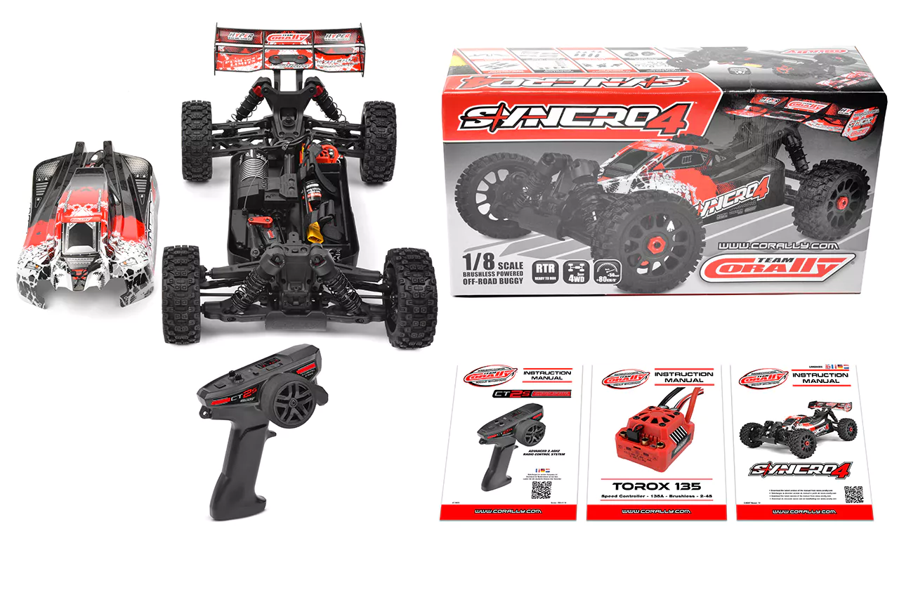 Corally C-00287-R 1:8 Syncro-4 RTR Buggy 3-4S rot Detail 1 Corally C-00287-R Detail 1