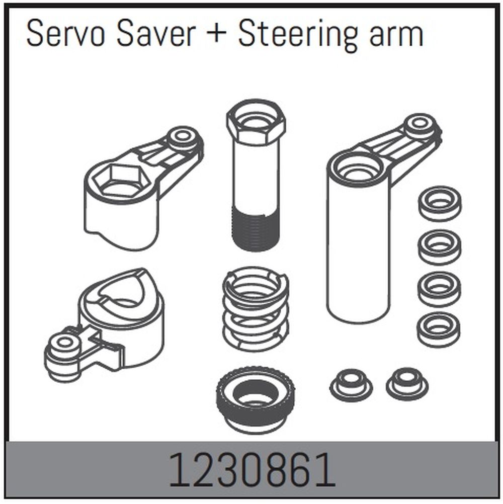 Absima 1230861 Servo Safer und Lenkpfosten Absima 1230861