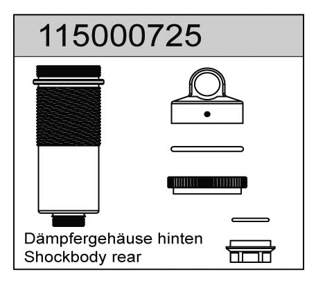 Ansmann Racing 115000725 Dämpfergehäuse hinten (2) X8 - T08626 Ansmann Racing 115000725