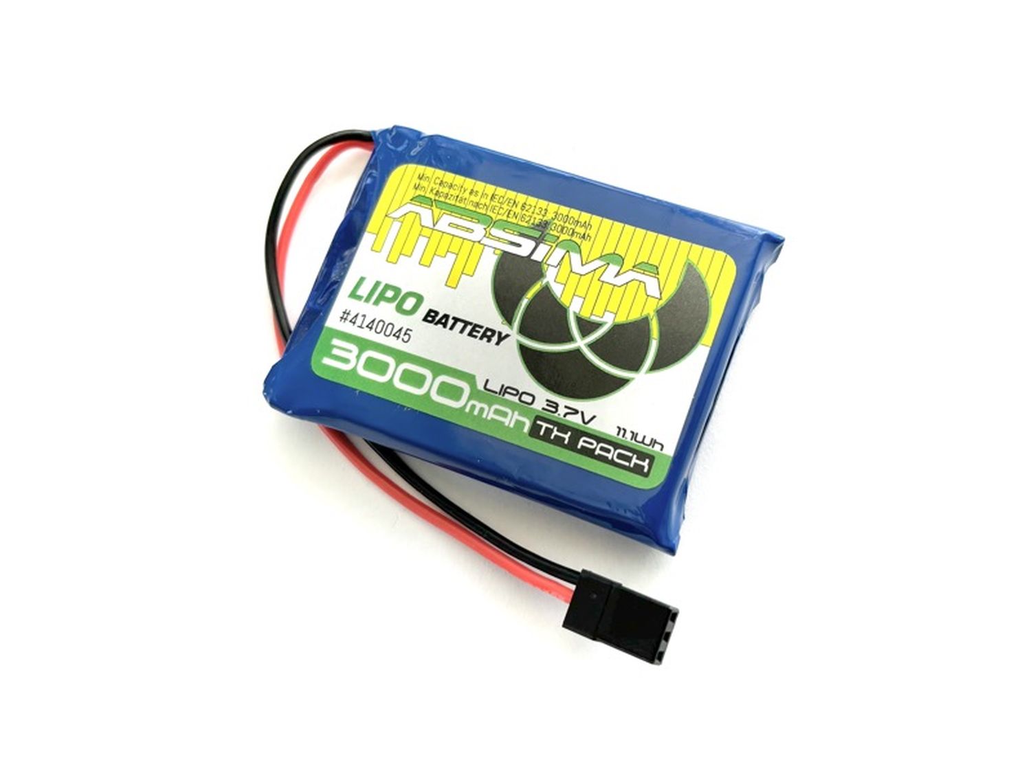 Absima 4140045 Absima TX LiPo 1S 3,7V 3000mAh SC (JR/FUT) Absima 4140045