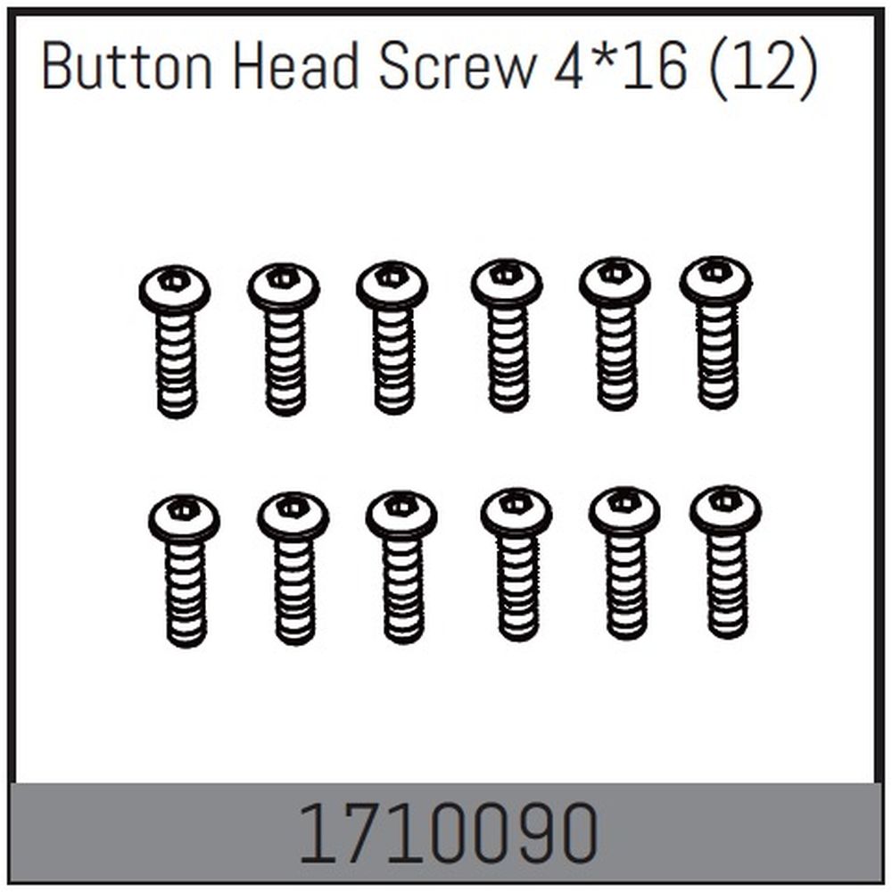 Absima 1710090 Kopfschrauben 4x16 (12) Absima 1710090