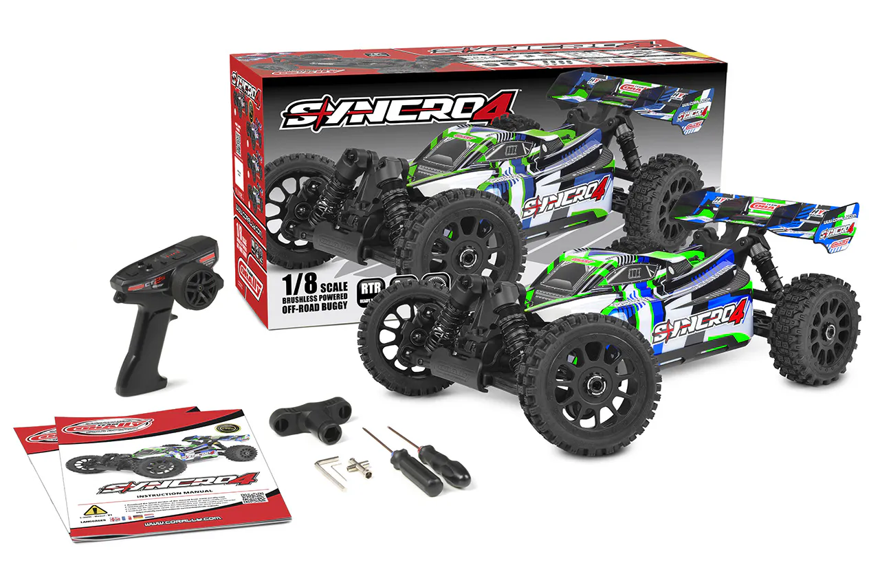 Corally C-00295-G Team Corally SYNCRO-4 1:8 Brushless Buggy RTR 4S grün Detail 1 Corally C-00295-G Detail 1