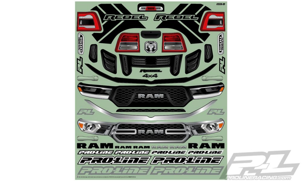 Proline 3534-17 Kraton 6S 2020 Ram Rebel 1500 Karosserie klar Detail 4 Proline 3534-17 Detail 4