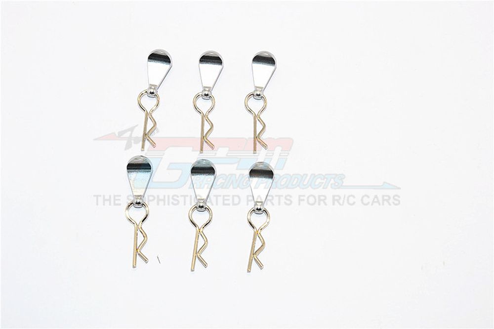 GPM BCM002MG Karosserie-Clips+Halter mittel silber (6) GPM BCM002MG