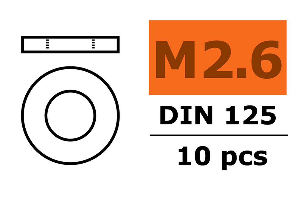 Promodels GF-0154-004 M2.6 Unterlegscheibe (10) Promodels GF-0154-004
