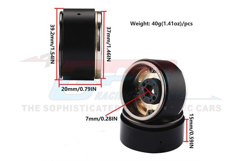 GPM TRX4MZSP1152BK 1.33" Alu. Beadlock-Felge 4-Loch schwarz (2) Detail 1 GPM TRX4MZSP1152BK Detail 1