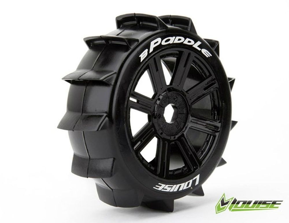 Louise RC LOUT3249SB 1:8 Buggy Komplettrad B-Paddle soft schwarz Speiche (2) Louise RC LOUT3249SB