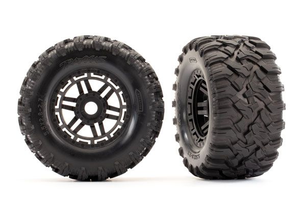 Traxxas 8972 Maxx Räder All-Terrain schwarz montiert (2) Traxxas 8972