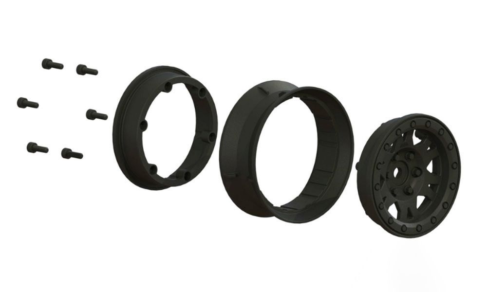 Proline 2769-03 1.9 Impulse Beadlock Felgen schwarz (2) Detail 1  Proline 2769-03 Detail 1