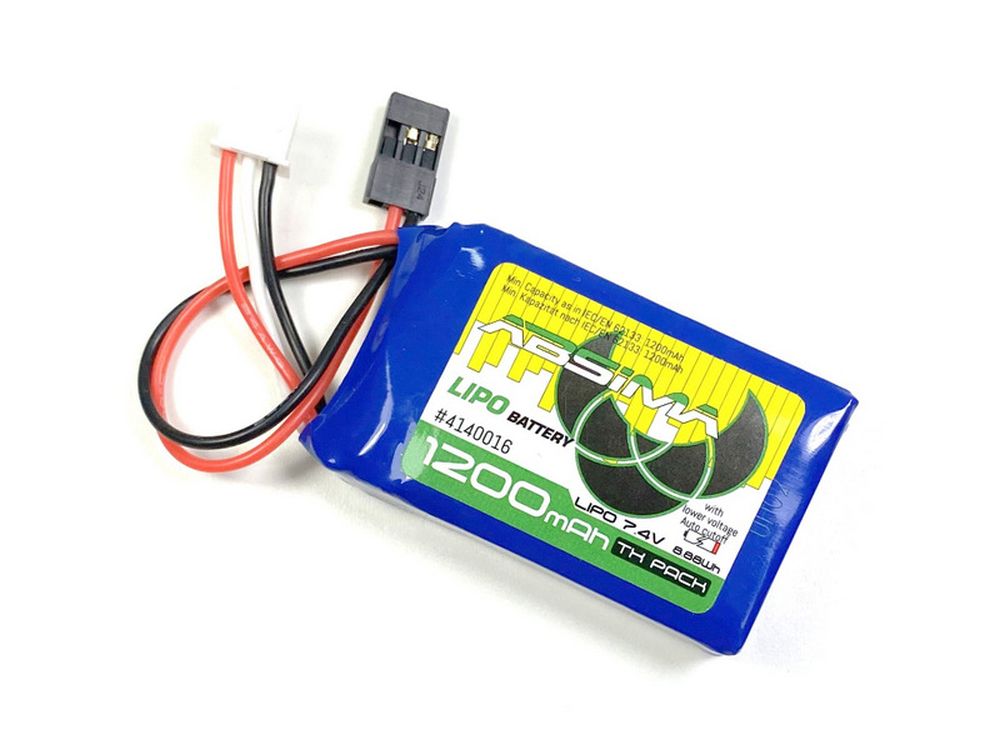 Absima 4140016 TX LiPo 2S 7.4V 1200mAh SC mit LiPo Protect (JR/FUT) Absima 4140016