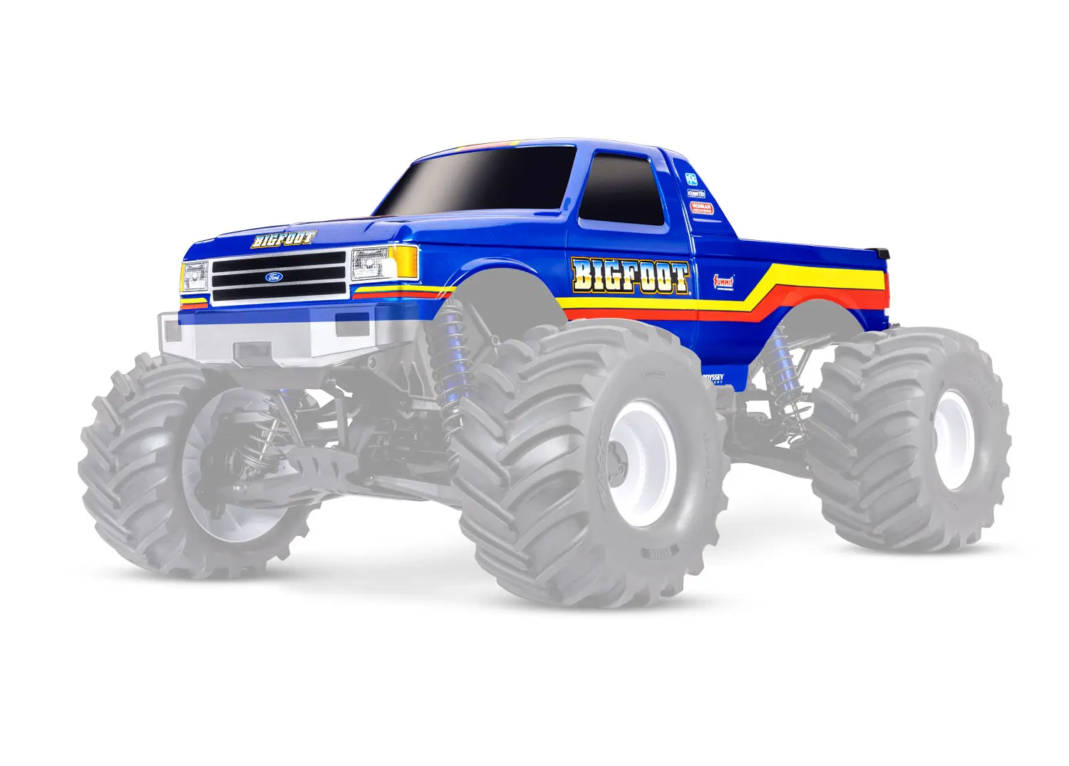Traxxas 7691-BLUE Karosserie X-Maxx Monster Ford F150 BIGFOOT No8 Traxxas 7691-BLUE