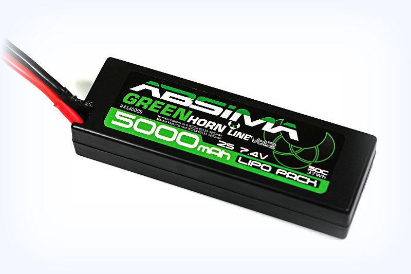 Absima 4140009 Greenhorn Vol.2 LiPo Stick Pack 7,4V 45C 5000 Hardcase T-Plug Absima 4140009