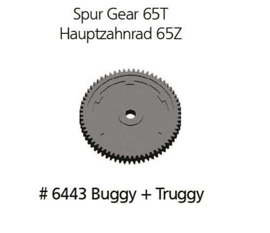 df Models 6443 Hauptzahnrad 65Z df Models 6443