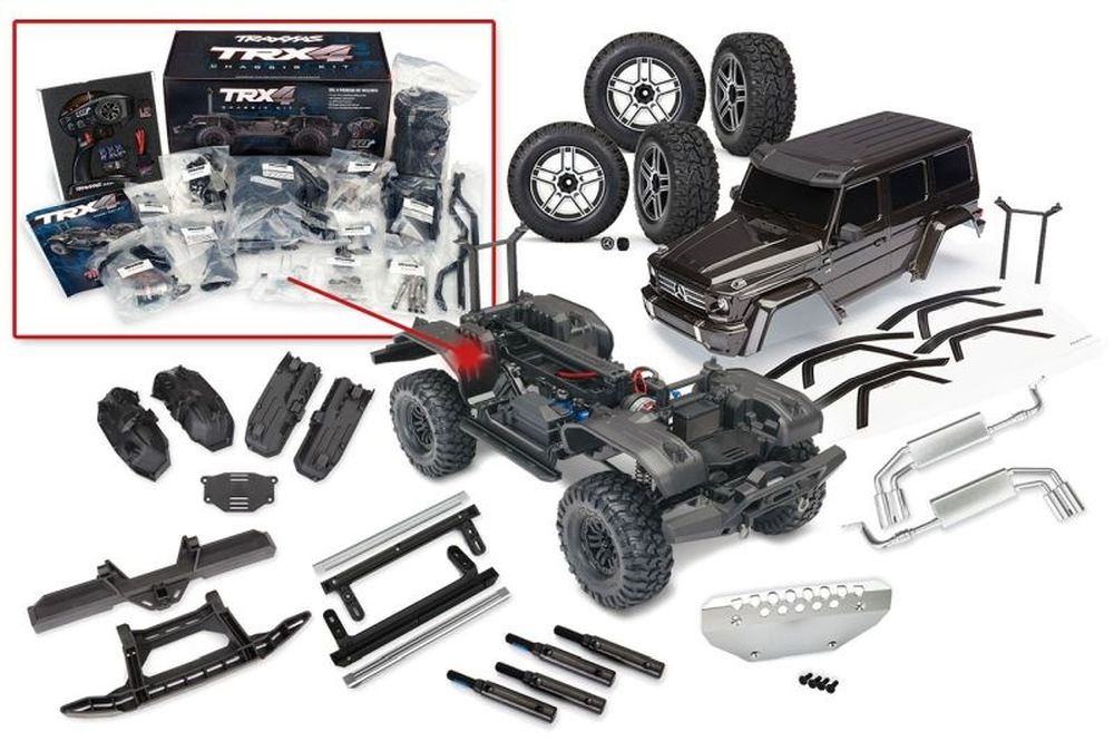 Traxxas 82096-4BLK-SET TRX-4-Bausatz + G500 Karosserie-Set schwarz Traxxas 82096-4BLK-SET