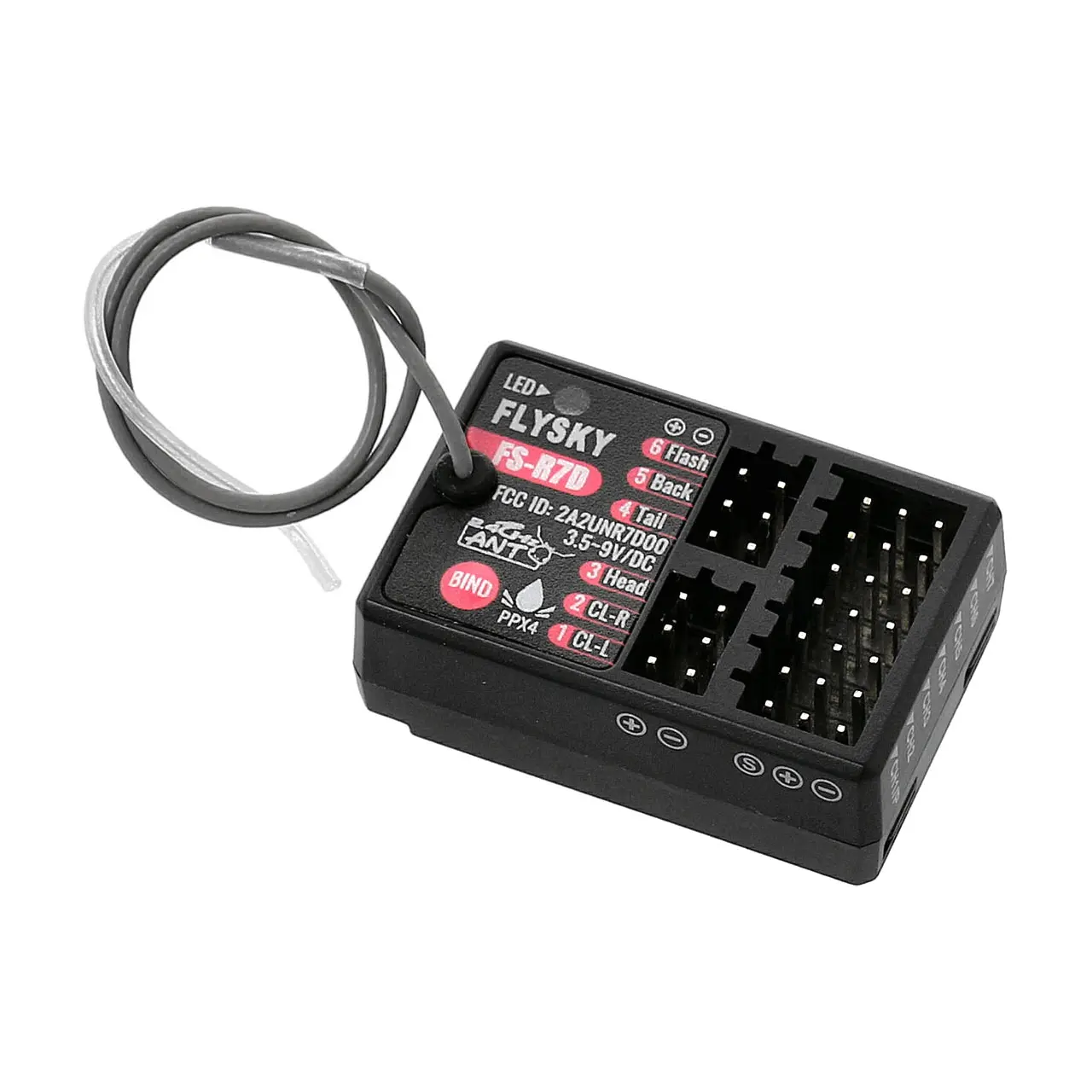 Flysky FS026 FlySky R7D ANT Empfänger 7 Kanal mit LED Controller Flysky FS026