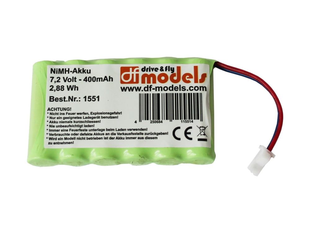 df Models 1551 NiMH Akku 7,2 Volt 400mAh zu df-1550 df Models 1551