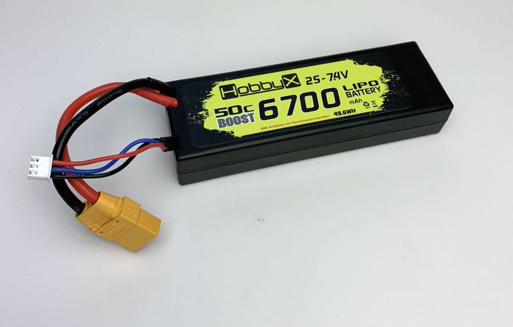 HobbyX HX595022X Car Hardcase LiPo 2S/6700/50C XT90 HobbyX HX595022X