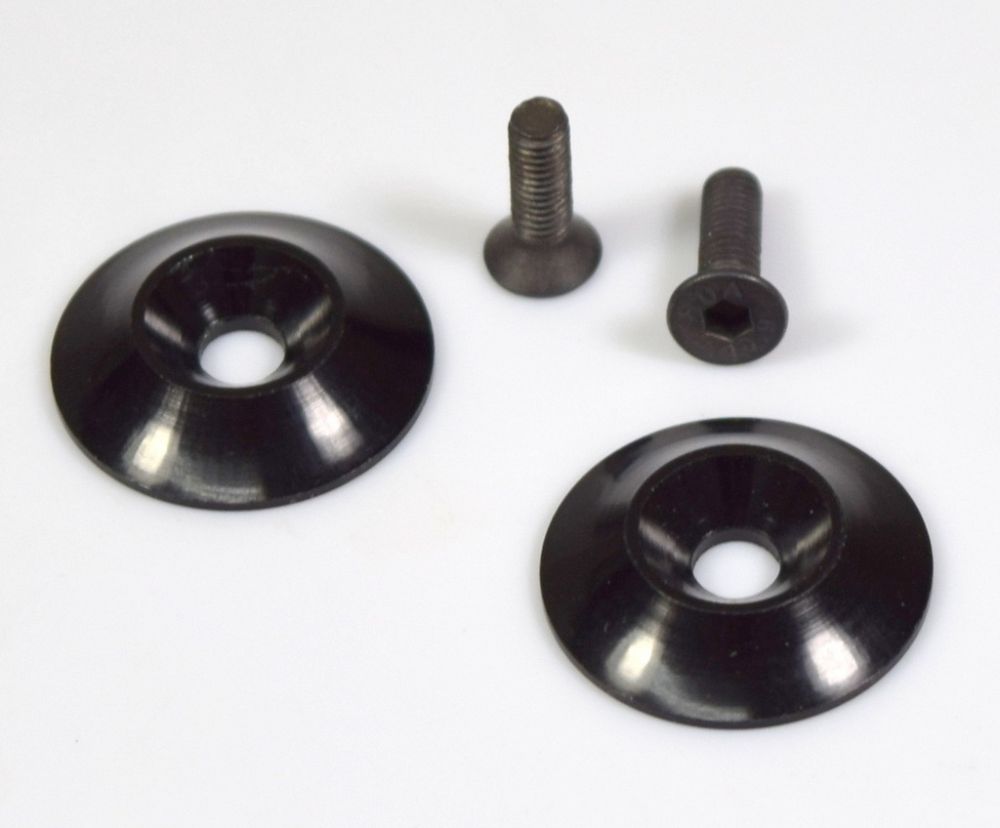 Absima 2440043 Aluminium Spoilerhaltescheibe 18mm (2) schwarz Absima 2440043