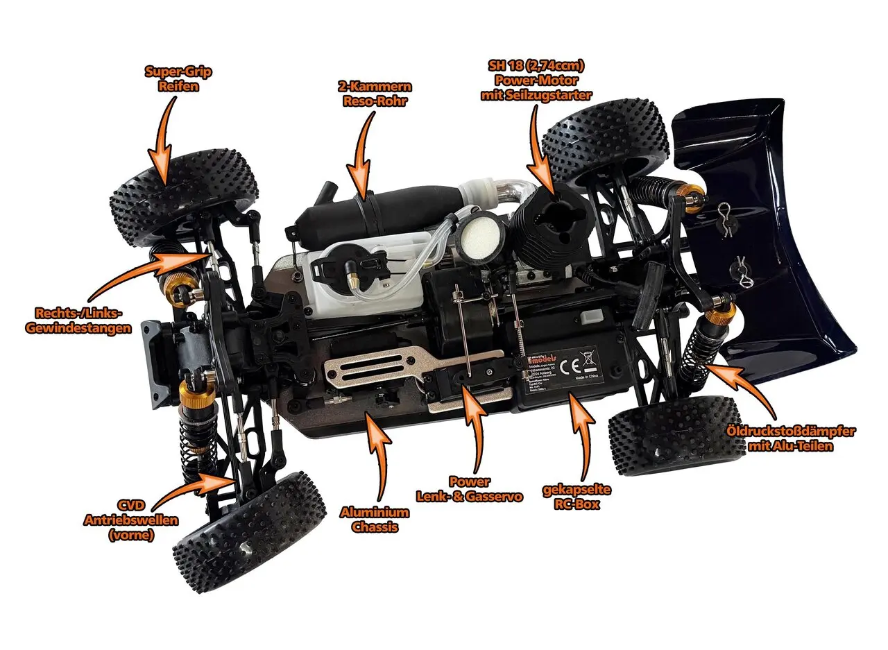 df Models 3191 DF Models SpeedRacer Nitro Buggy 1:10 4WD Detail 2 df Models 3191 Detail 2