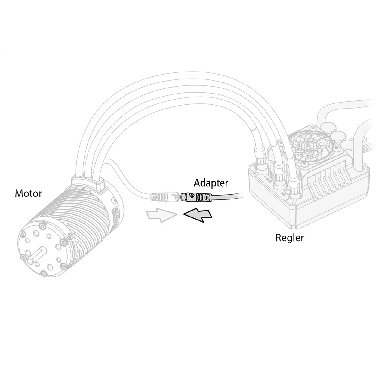 Hobbywing HW30810007 Hobbywing Motor Sensor Kabel Konverter JST ESC Adapter IP67 Detail 1 Hobbywing HW30810007 Detail 1