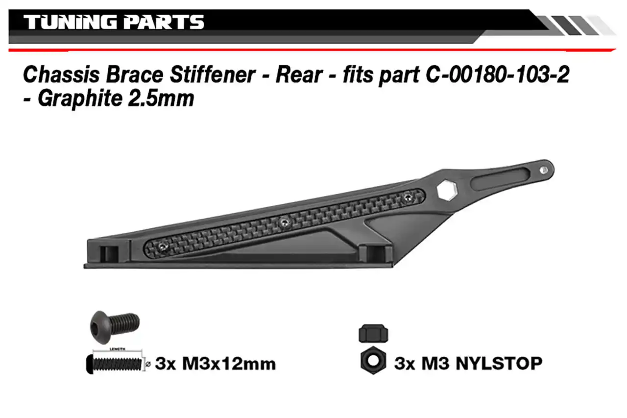 Corally C-00180-256 Chassis Strebe hinten für C-00180-103 (2) Detail 3 Corally C-00180-256 Detail 3