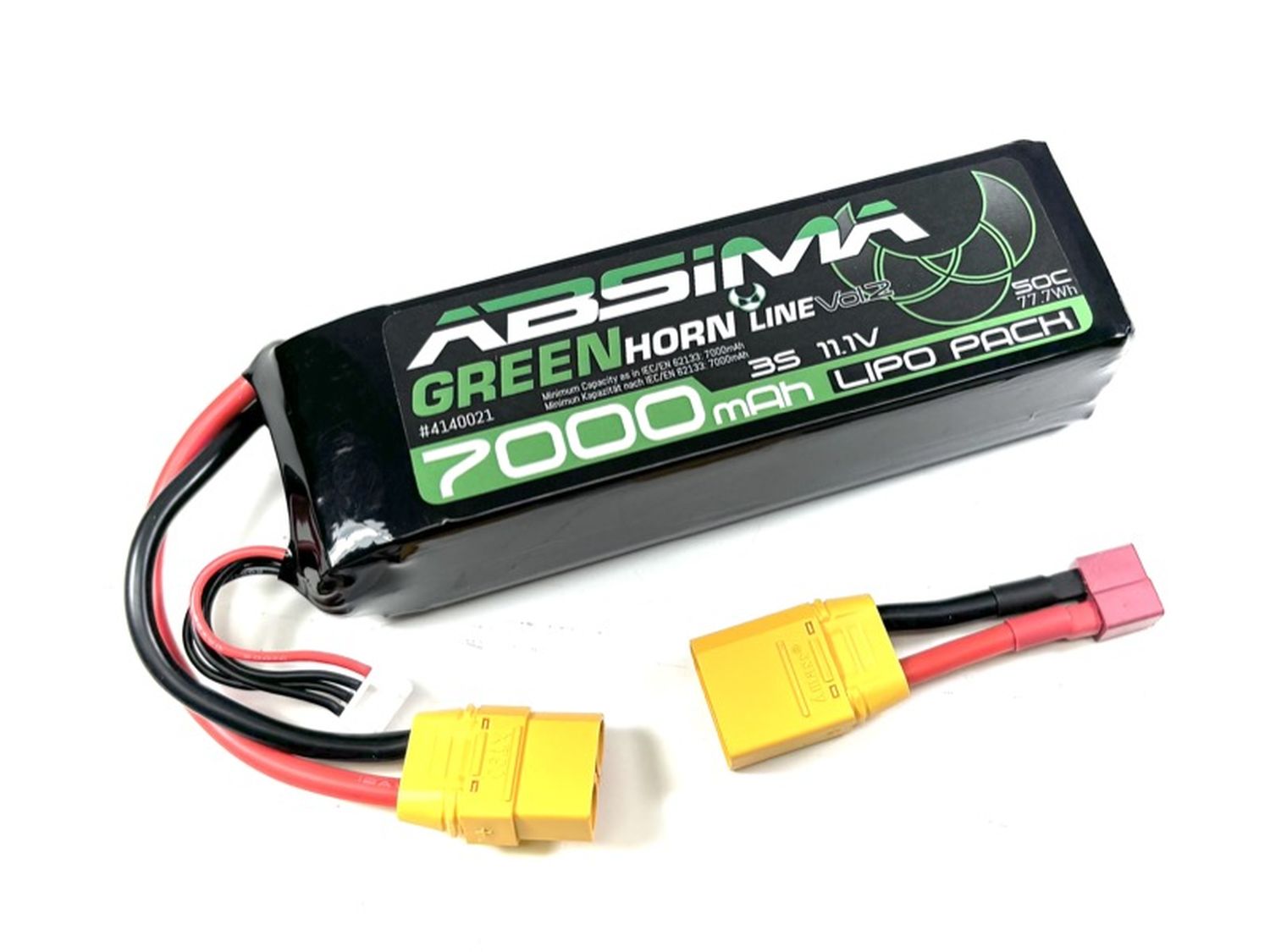 Absima 4140021 Absima Greenhorn Vol.2 LiPo 3S 11,1V 50C 7000mAh SC (XT90/T-Plug) Absima 4140021
