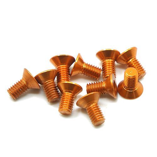 Yeah Racing AHF-308OR M3x8 7075 SK-Schraube orange (10) Yeah Racing AHF-308OR