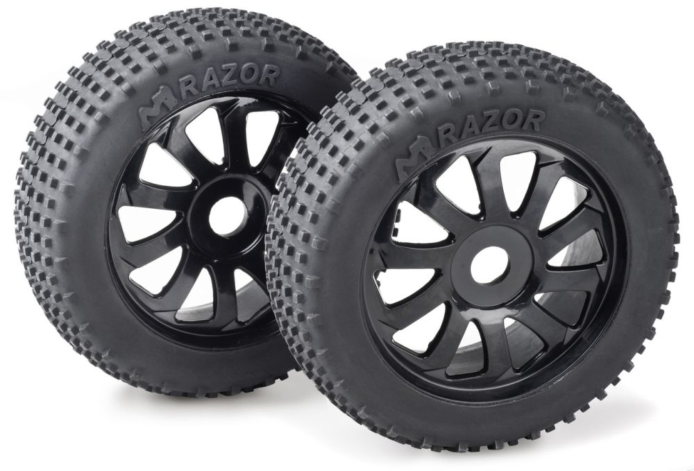 Absima 2520015 1:8 Buggyräder Razor 10 Speichen schwarz (2) Absima 2520015