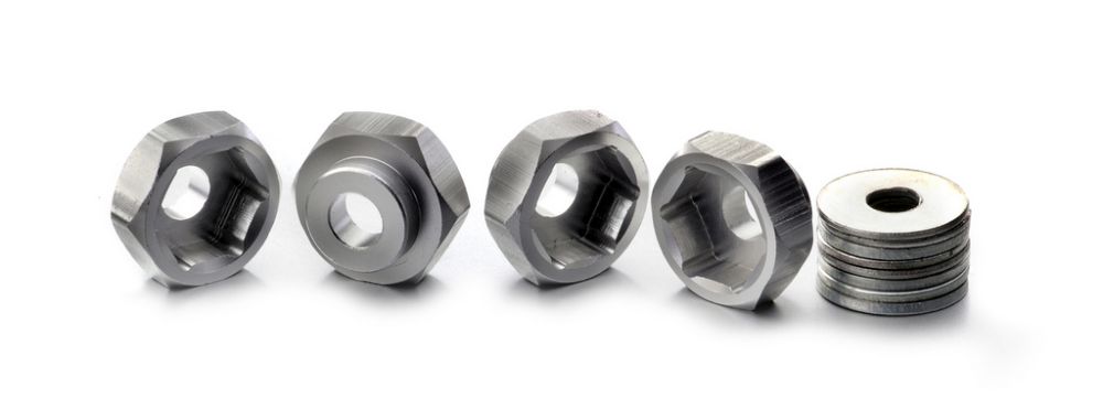 Absima 2560020 Aluminium Radadapter 12mm auf 17mm (4) inkl. Beilagscheiben Absima 2560020