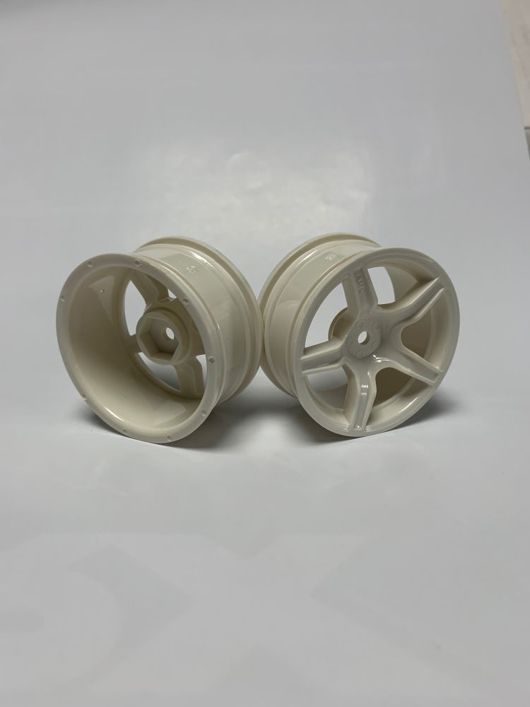 Eigenmarke RCD-RadialF4 1:10 TW-Felgen 5-Speichen weiss 6mm Offset (4) Eigenmarke RCD-RadialF4