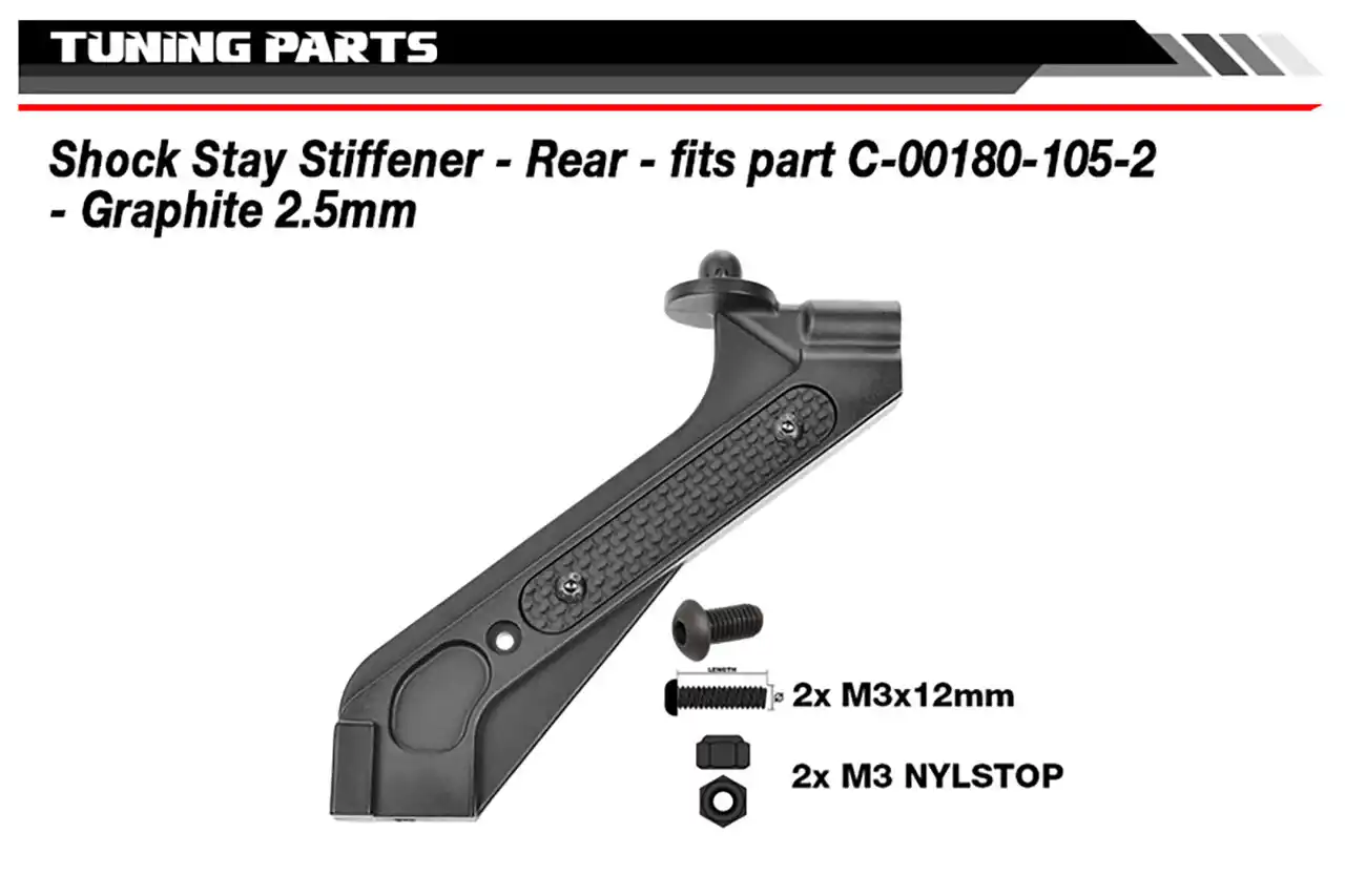 Corally C-00180-257 Stoßdämpferversteifung hinten für C-00180-105 (2) Detail 2 Corally C-00180-257 Detail 2