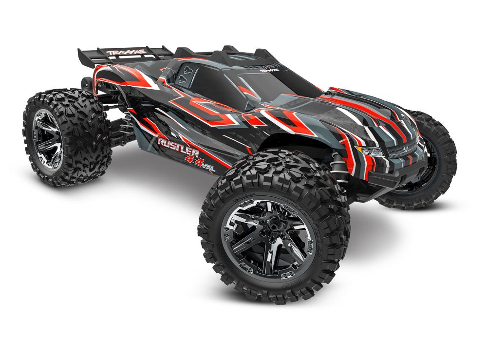 Traxxas 67376-4-RED 1:10 Rustler 4x4 HD VXL rot RTR Traxxas 67376-4-RED