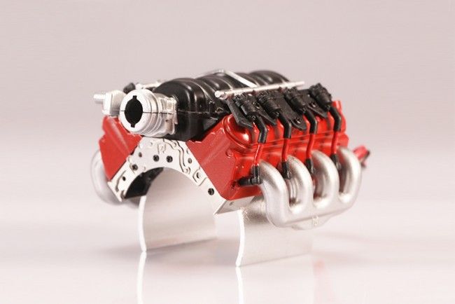 GPM TRX4ZSP56CR V8 6.2l LS3 Motorkühler rot mit Lüfter 36mm GPM TRX4ZSP56CR