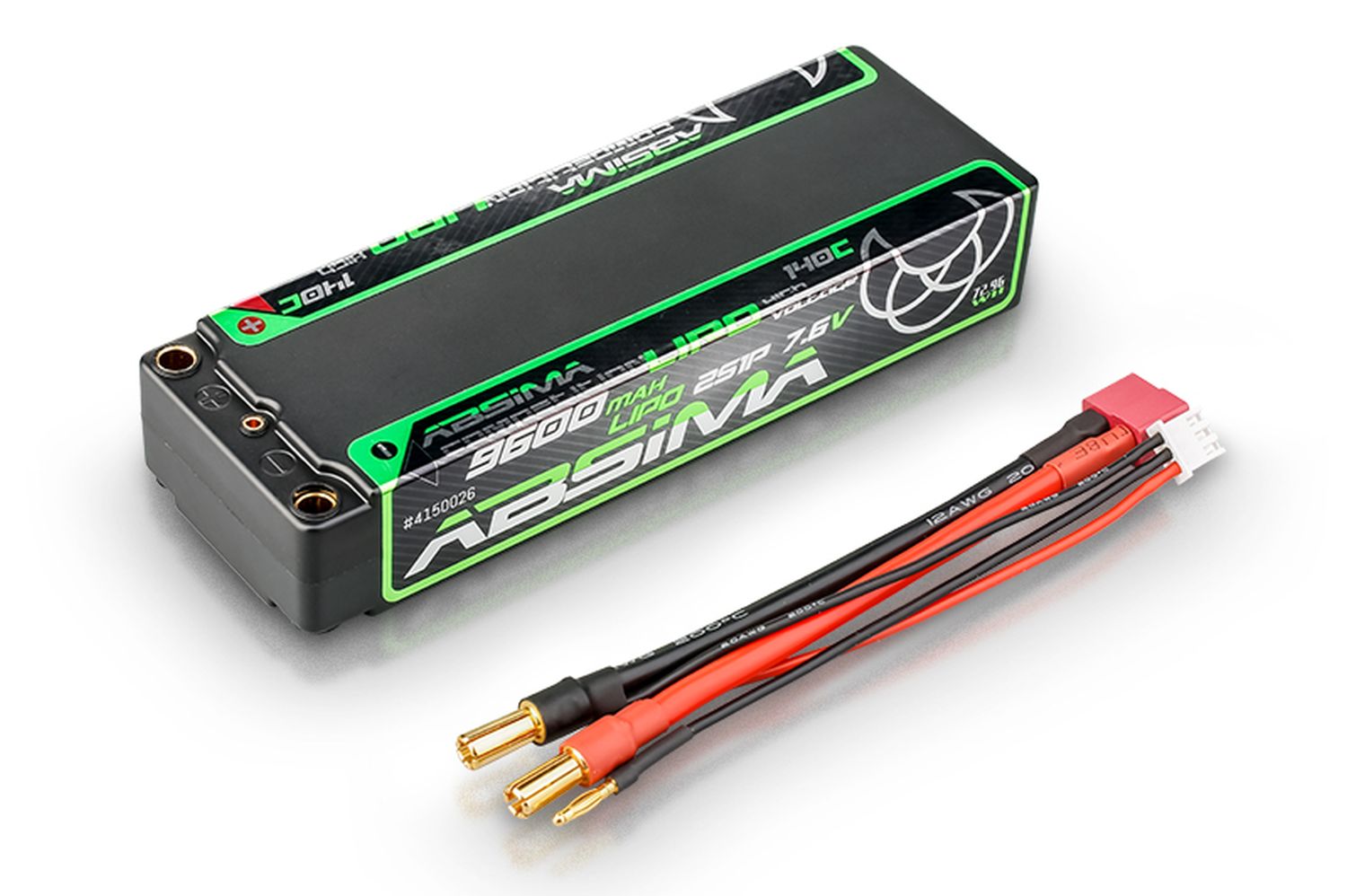 Absima 4150026 Absima Competition LiPo HV 140C/2S1P HC 9600mAh 5mm Absima 4150026