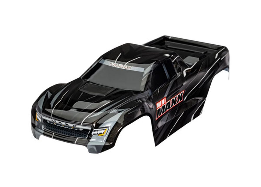 Traxxas 10711-BLK Mini-Maxx Karosserie schwarz mit Aufkleber & Clipless Traxxas 10711-BLK