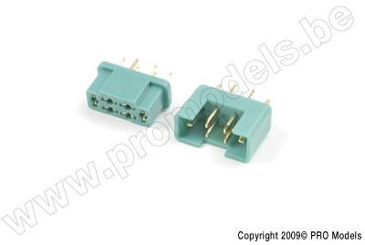 Promodels GF-1004-001 MPX Goldstecker, Stecker + Buchse (2Paar) Promodels GF-1004-001