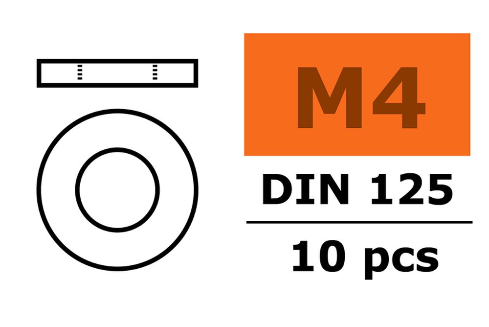 Promodels GF-0154-006 M4 Unterlegscheibe (10) Promodels GF-0154-006