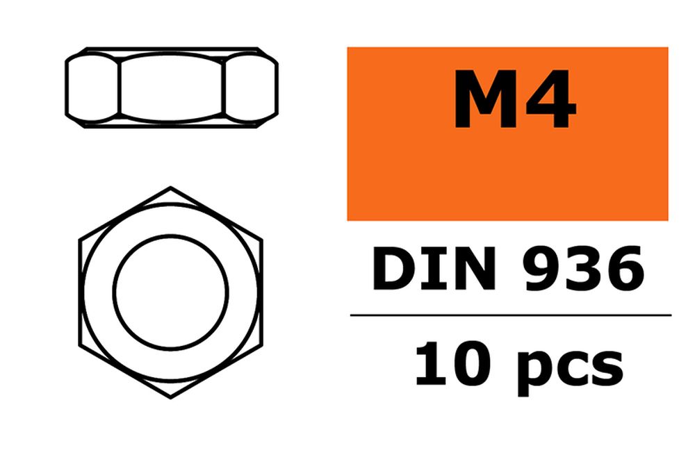 Promodels GF-0151-003 M4 Sechskantmutter dünn (10) Promodels GF-0151-003