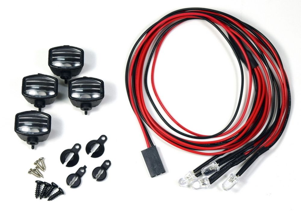 Absima 2320052 Nebelscheinwerfer Set Eckig inkl. LED's 1:10 (4) Absima 2320052