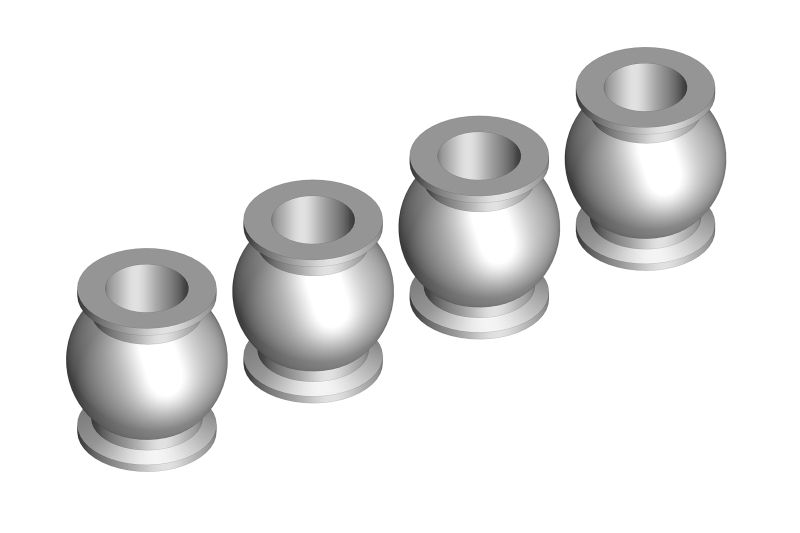 Corally C-00250-010 Kugelkopf 5.8mm Stahl (4) Corally C-00250-010