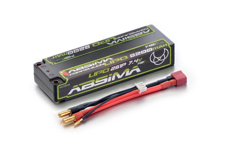 Absima 4150016 Competition Lipo 8200mAh 140C 2S1P HC 5mm Absima 4150016